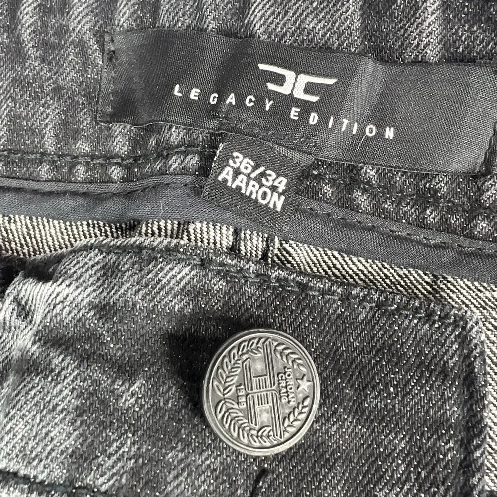 Jordan Craig Legacy Edition Aaron Jeans Men's 36x34 Black Distressed New